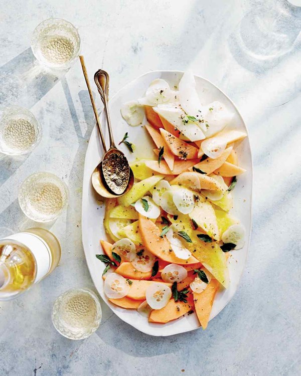 Melon and cucumber salad
