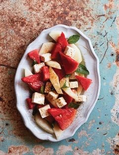 Melon and feta salad