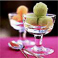 Melon and lime sorbet