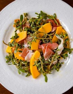 Melon and prosciutto salad