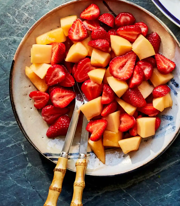 Melon and strawberry salad