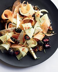 Melon, berry and feta salad