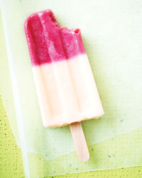 Melon-berry ice pops