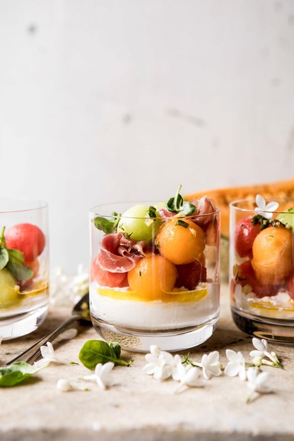 Melon Caprese salad