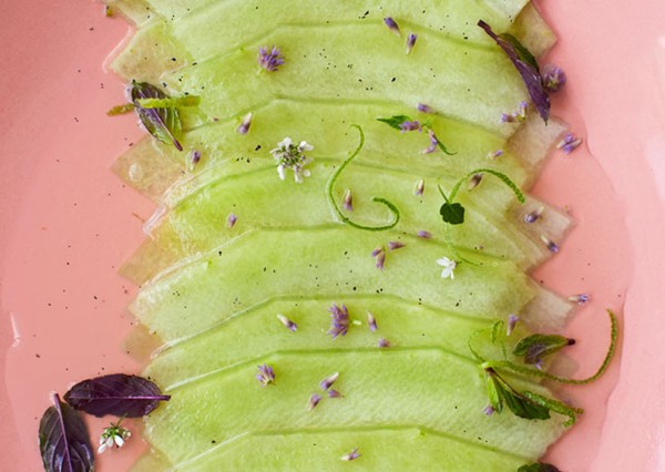 Melon carpaccio with lime