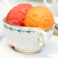 Melon-fresh herb sorbet
