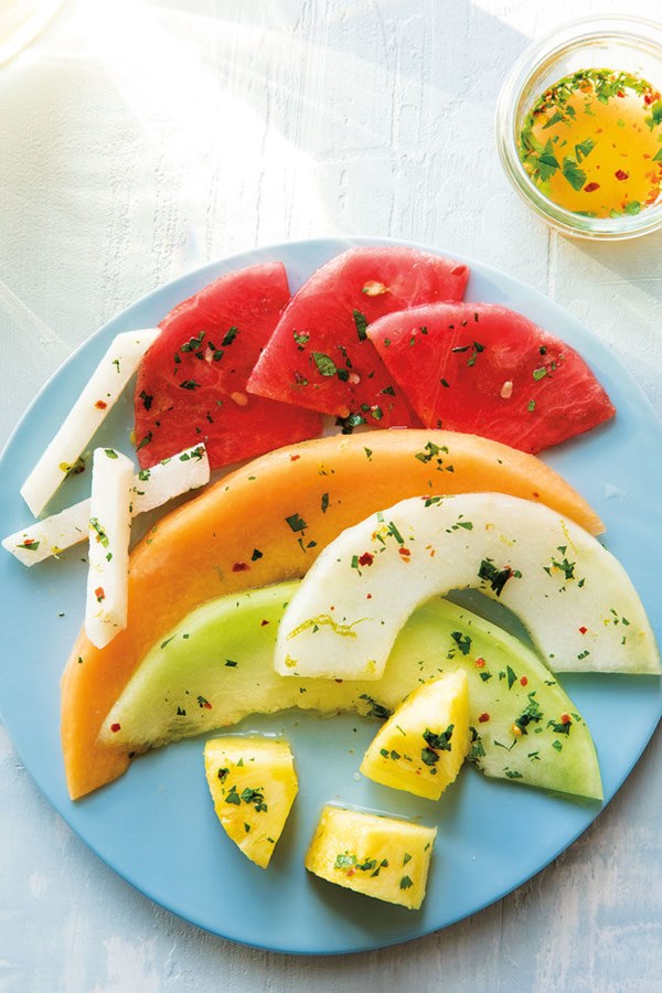 Melon, jicama & pineapple salad