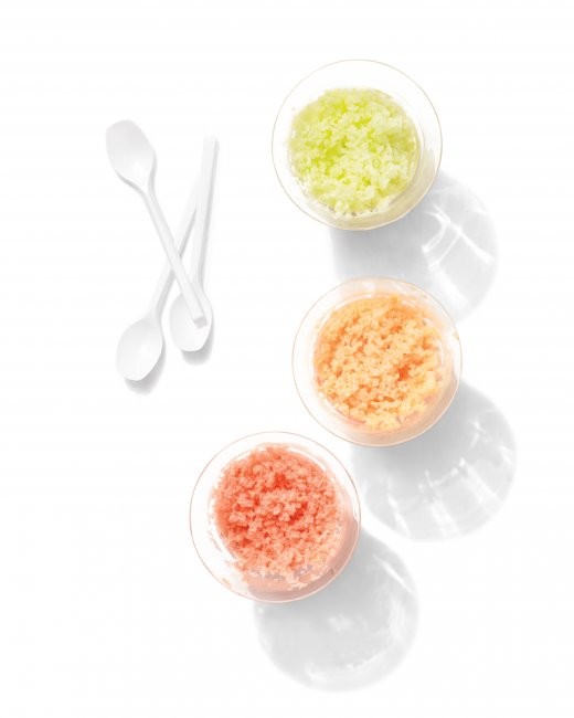 Melon milk granita