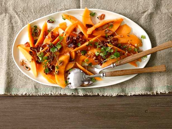 Melon salad with bourbon-maple vinaigrette