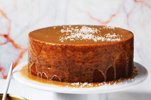 Melt-and-mix white choc and ginger mud cake
