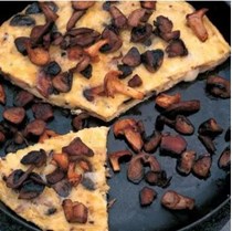 Melted cheese frittata with four kinds of mushroom