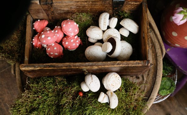 Meringue mushrooms