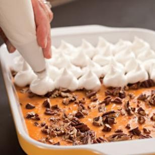 Meringue-topped sweet potato casserole