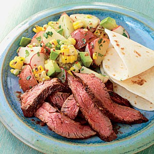 Mesquite skirt steak with salpicón salad