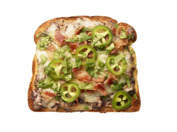 Mexican black bean toast