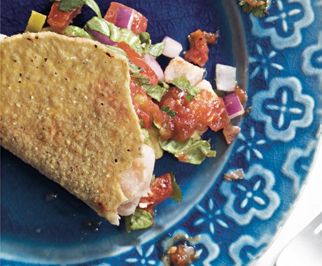Mexican ceviche tacos