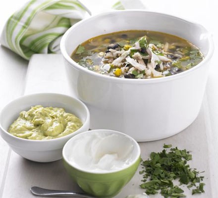 Mexican chicken and wild rice soup
