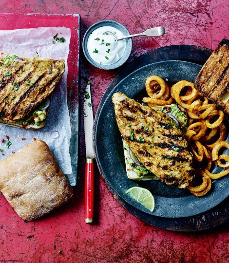 Mexican chicken burgers