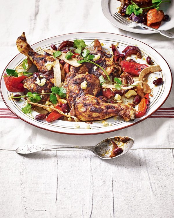 Mexican chicken traybake