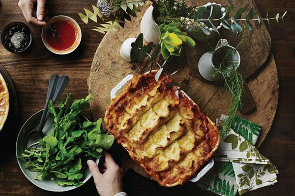 Mexican chilli pork pie with sour cream mash