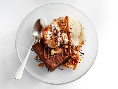 Mexican chocolate brownie sundaes