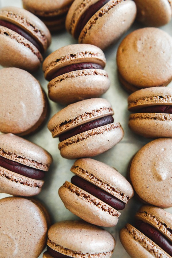 Mexican chocolate macarons