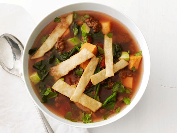 Mexican chorizo and sweet potato soup