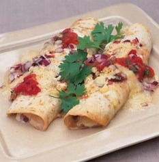 Mexican enchiladas with cheese