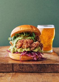 Mexican fried chicken burgers