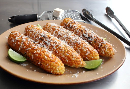 Mexican grilled corn “elote”