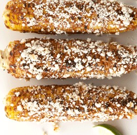 Mexican grilled corn on the cob (Elote)