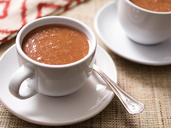 Mexican hot chocolate and corn drink (Champurrado)