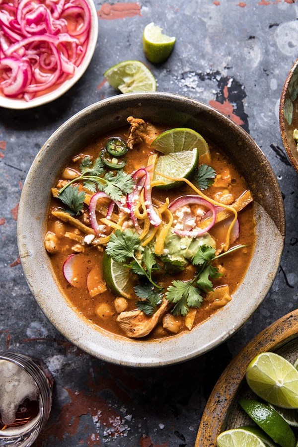 Mexican hot pot with avocado crema