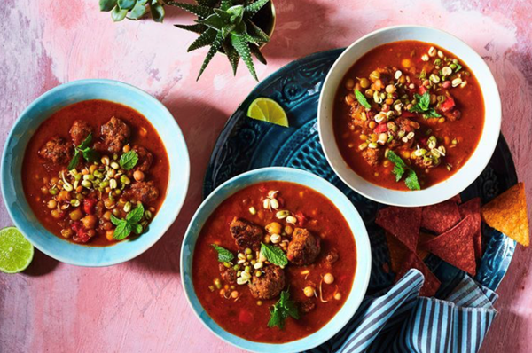 Mexican meatball soup