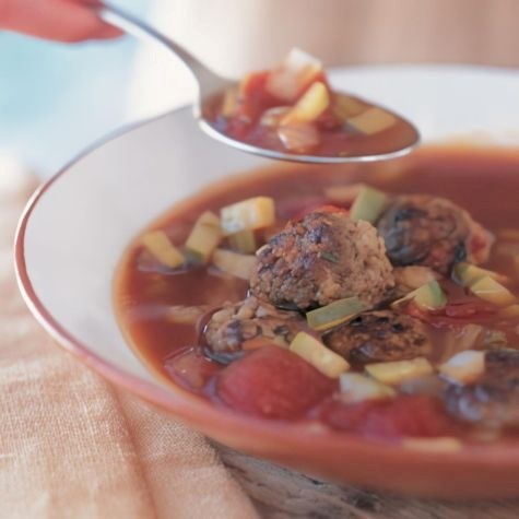 Mexican meatball soup