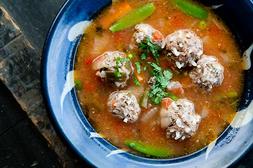 Mexican meatball soup (Albondigas soup)