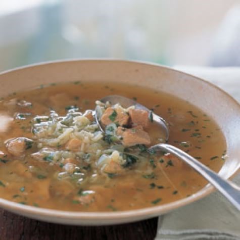 Mexican pork & rice soup