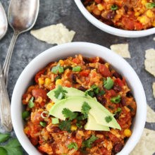 Mexican rice casserole {Instant Pot}