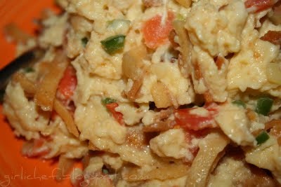 Mexican scrambled eggs (Migas)