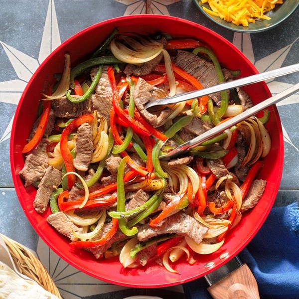Mexican steak fajitas
