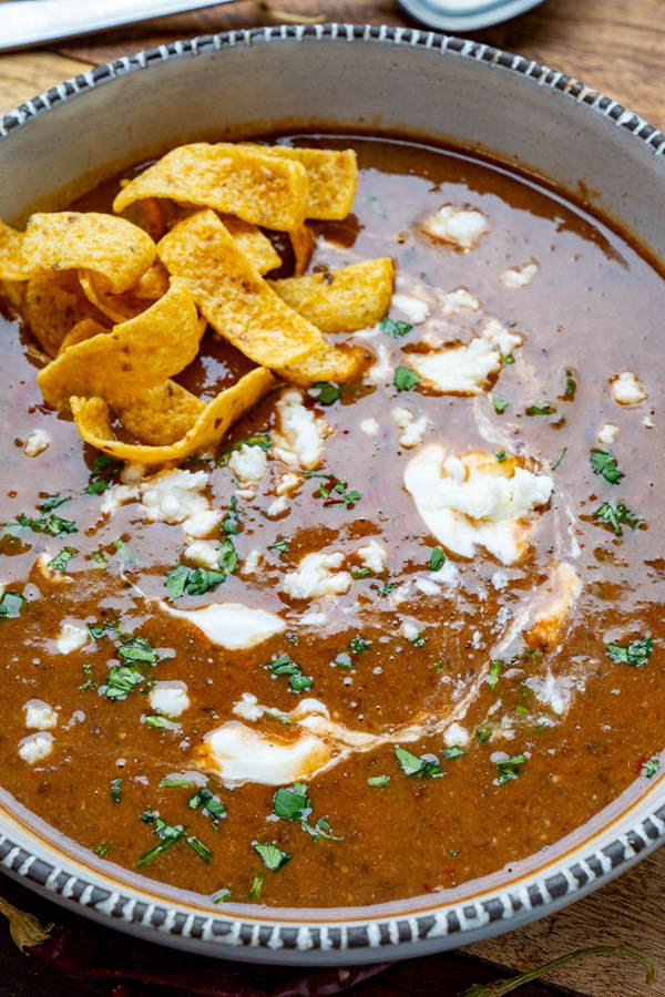 Mexican style black bean soup