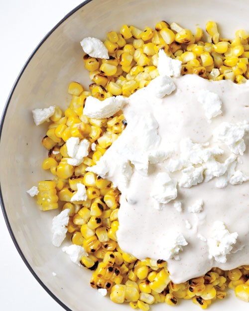 Mexican-style corn with citrus cream