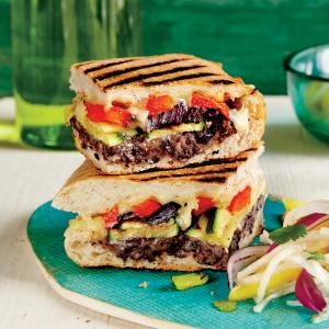 Mexican-style grilled vegetable sandwich