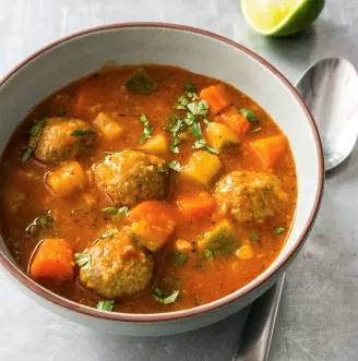 Mexican-style meatball soup