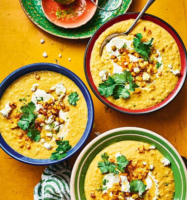 Mexican-style sweet corn soup