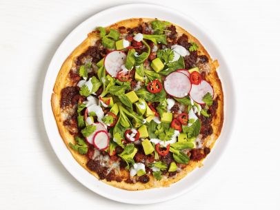 Mexican tortilla pizzas with chorizo