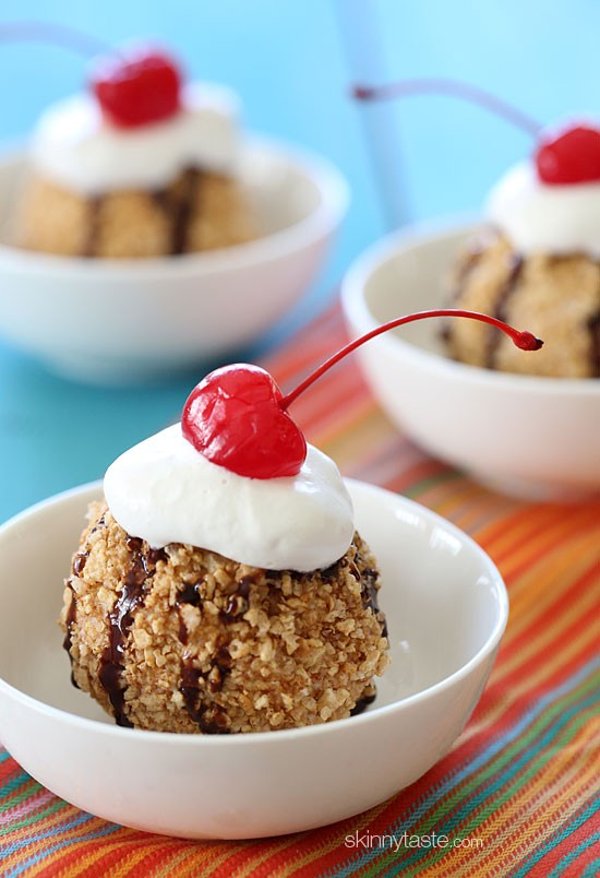 Mexican "unfried" ice cream
