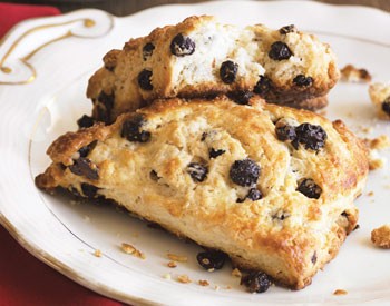 Meyer lemon and dried blueberry scones