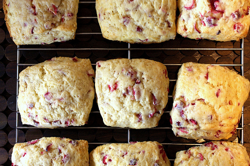 Meyer lemon and fresh cranberry scones