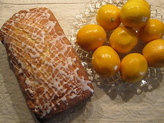 Meyer lemon bread with lemon glaze 